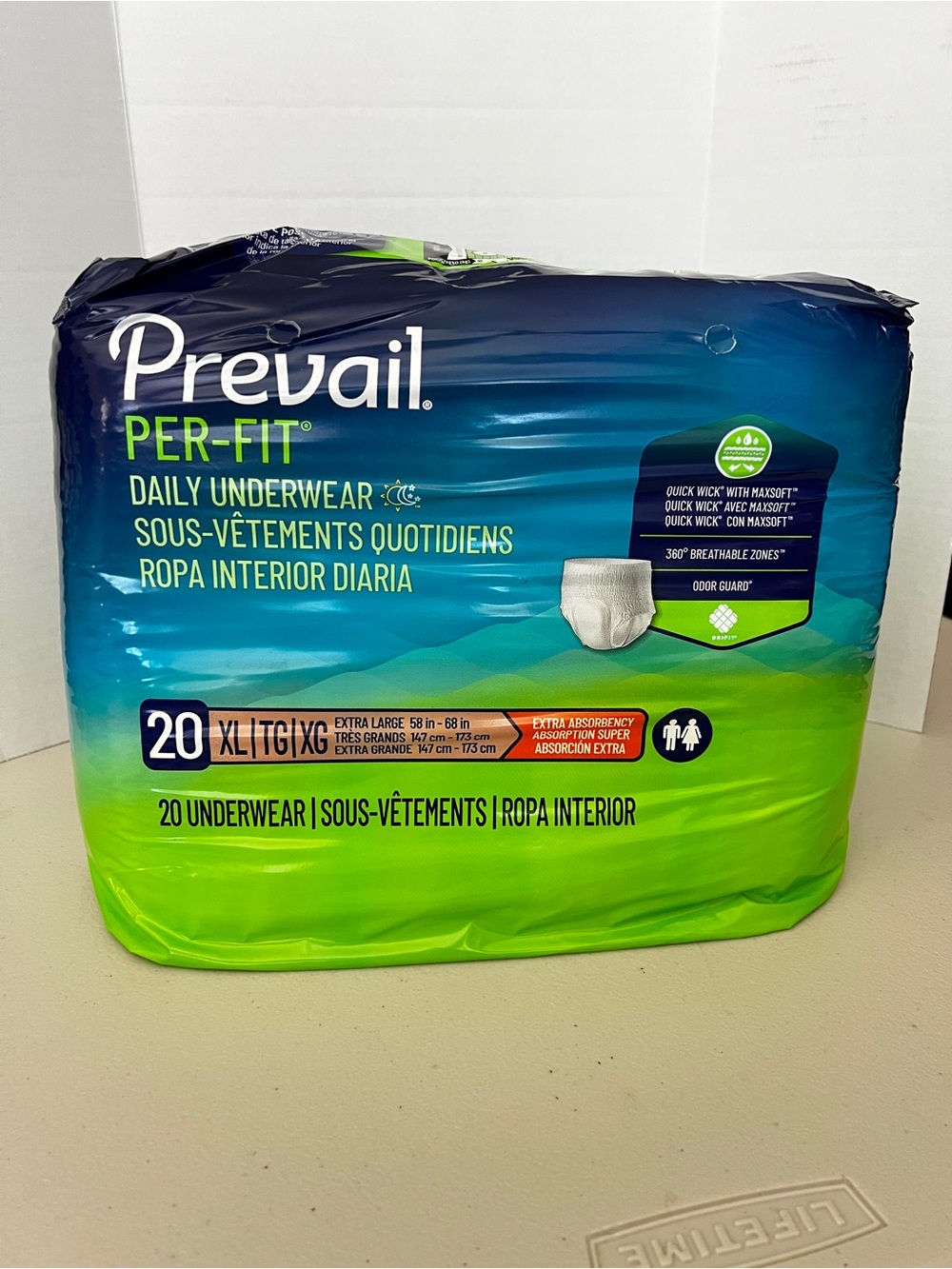 Daily Adult Underwear Extra Absorbency Size XL Unisex 20 Count Pull-On Briefs